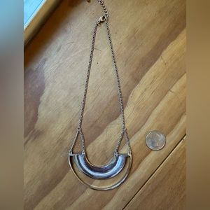 Vintage geometric silver necklace